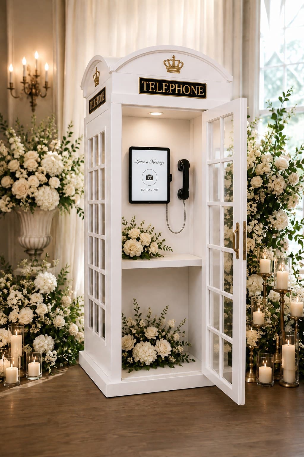 The Memory Booth telephone-style guestbook at a quinceañera in Lubbock, Texas